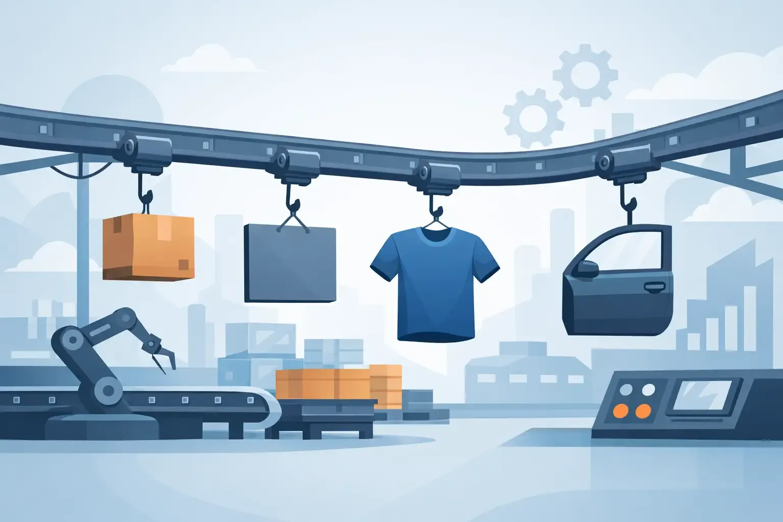What is an overhead conveyor?